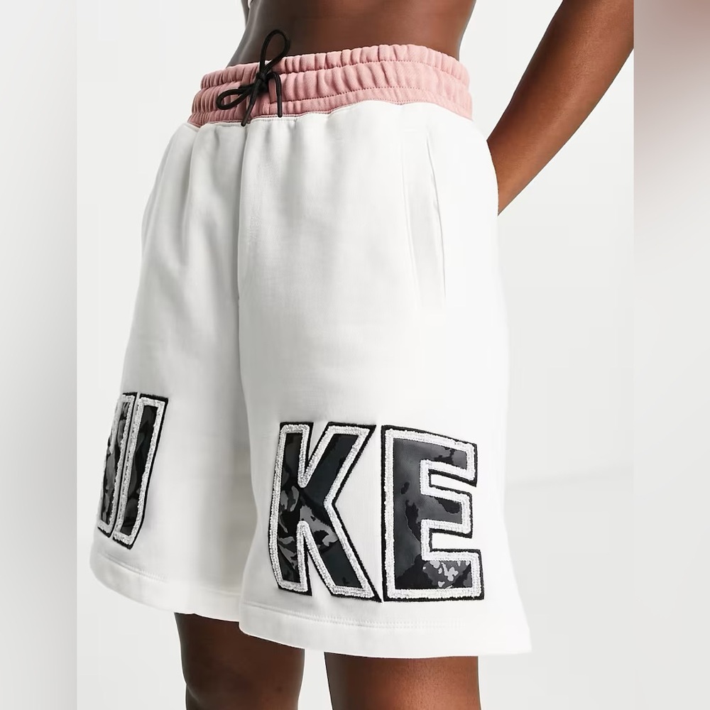 NIKE Revival Statement High Waist Shorts White Size M